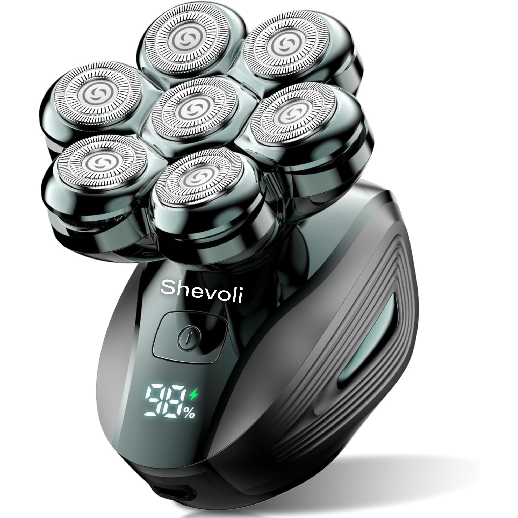 7D Electric Bald Head Shaver for Men | 5-in-1 Multifunctional Grooming Kit with LED Display, Type-C Fast Charging & IPX7 Waterproof Design