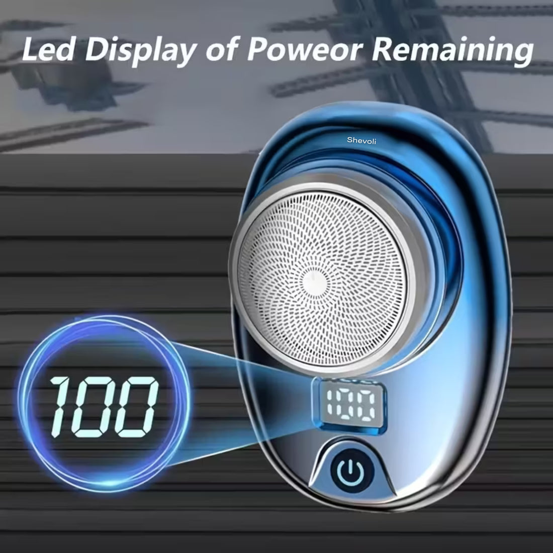 Mini Electric Shaver 2025 (Upgraded Version) – One-Button Operation, LCD Screen, Portable USB-Powered Travel Shaver for Men (300mAh)