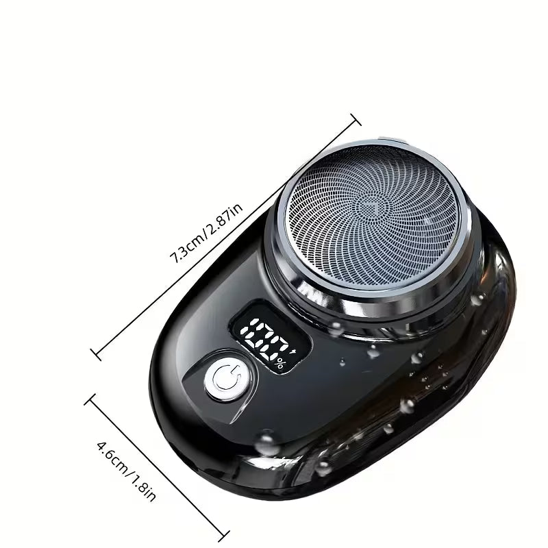 Mini Electric Shaver 2025 (Upgraded Version) – One-Button Operation, LCD Screen, Portable USB-Powered Travel Shaver for Men (300mAh)