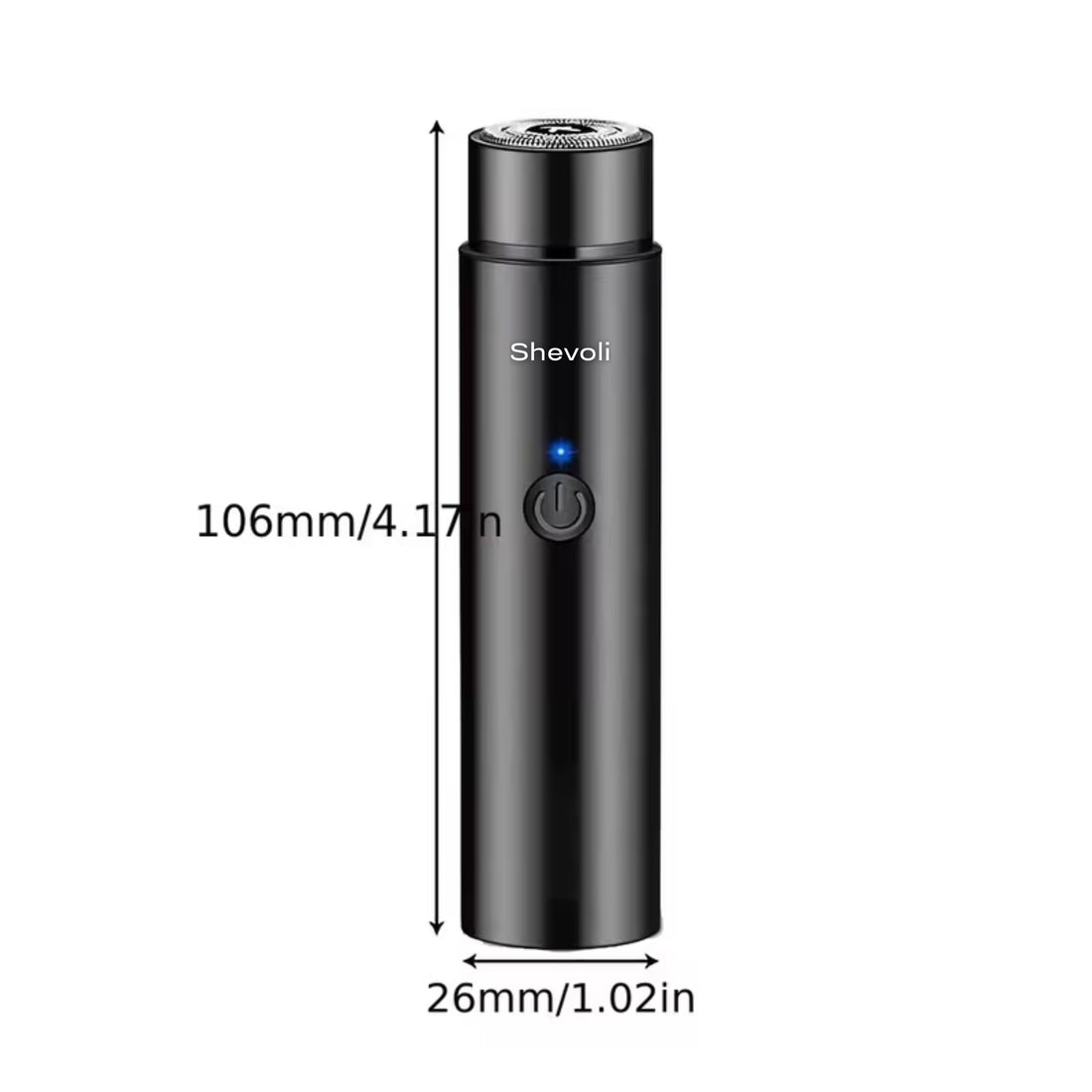 Professional Body Hair Trimmer with Ceramic Blades, LCD Display & 2 Guards (USB Rechargeable, 3.7V, 2W Motor, 500mAh Battery)