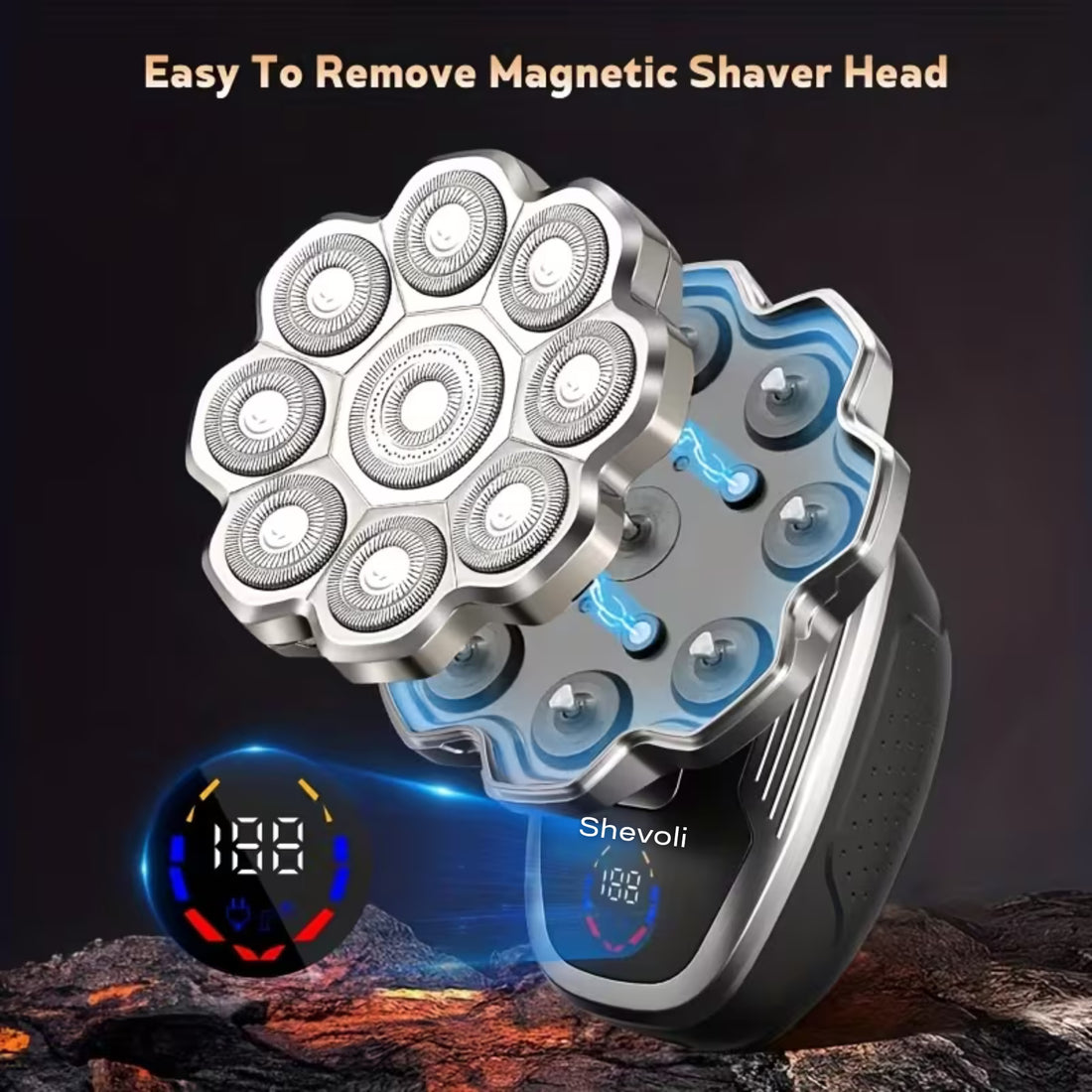 Men’s Electric Shaver – IPX5 Waterproof Full Head Shaver with USB