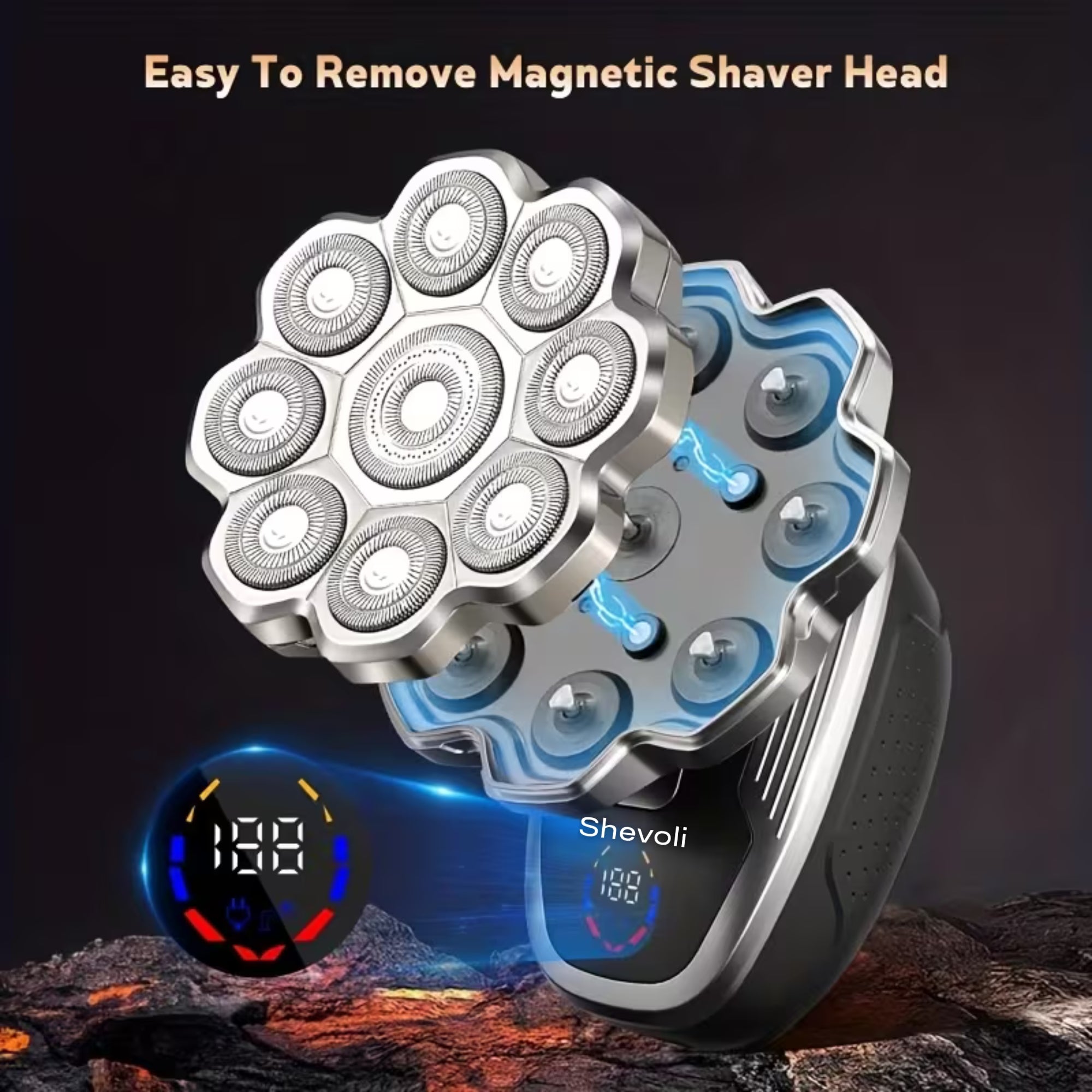 Men’s Electric Shaver – IPX5 Waterproof Full Head Shaver with USB