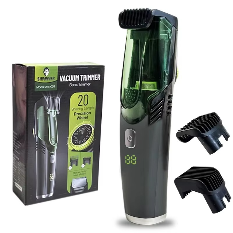 Cordless Beard Trimmer with Built-In Vacuum