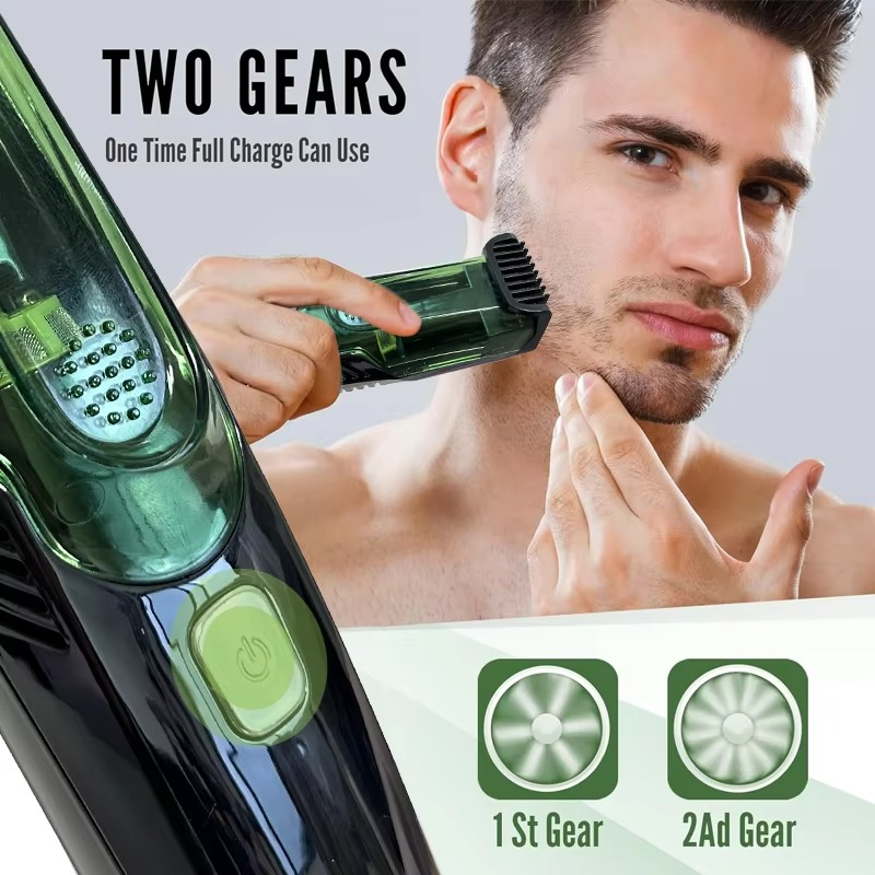 Cordless Beard Trimmer with Built-In Vacuum