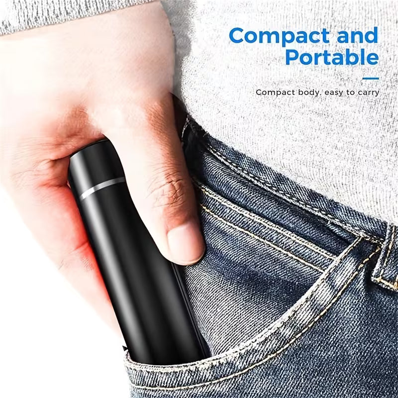 Professional Body Hair Trimmer with Ceramic Blades, LCD Display & 2 Guards (USB Rechargeable, 3.7V, 2W Motor, 500mAh Battery)
